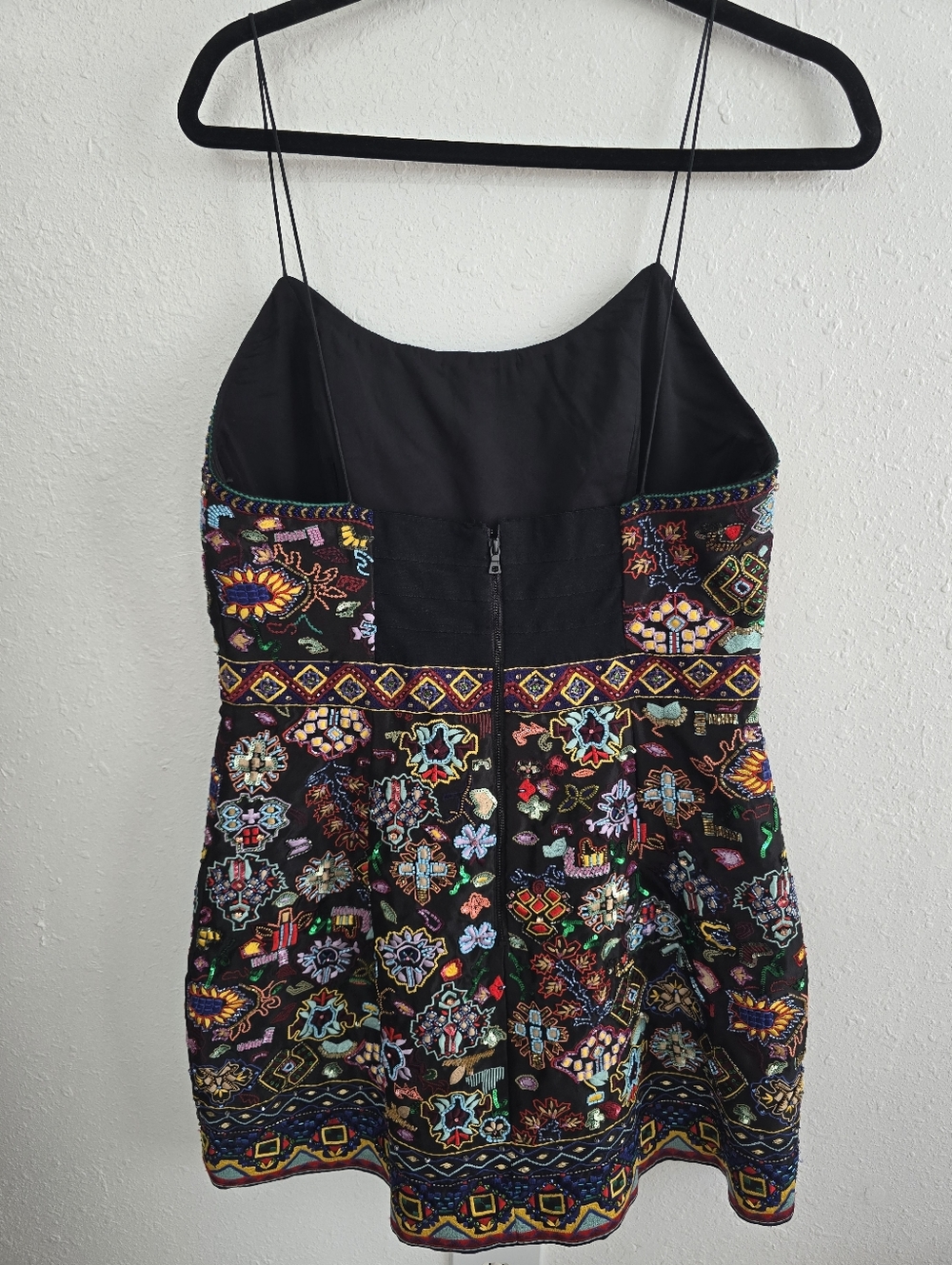 Alice & Olivia By Stacey Bendel Florencia Embellished Mini Dress Sz 12 - Picture 9 of 11